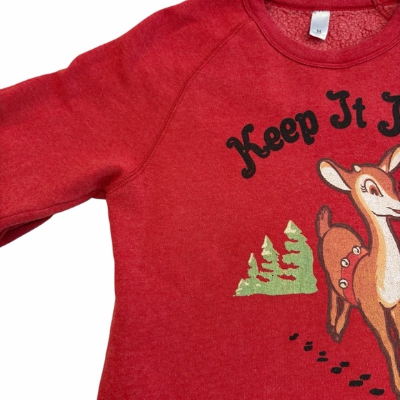 Keep It Jolly Reindeer Sweatshirt – Christmas Crewneck - Picture 6 of 9